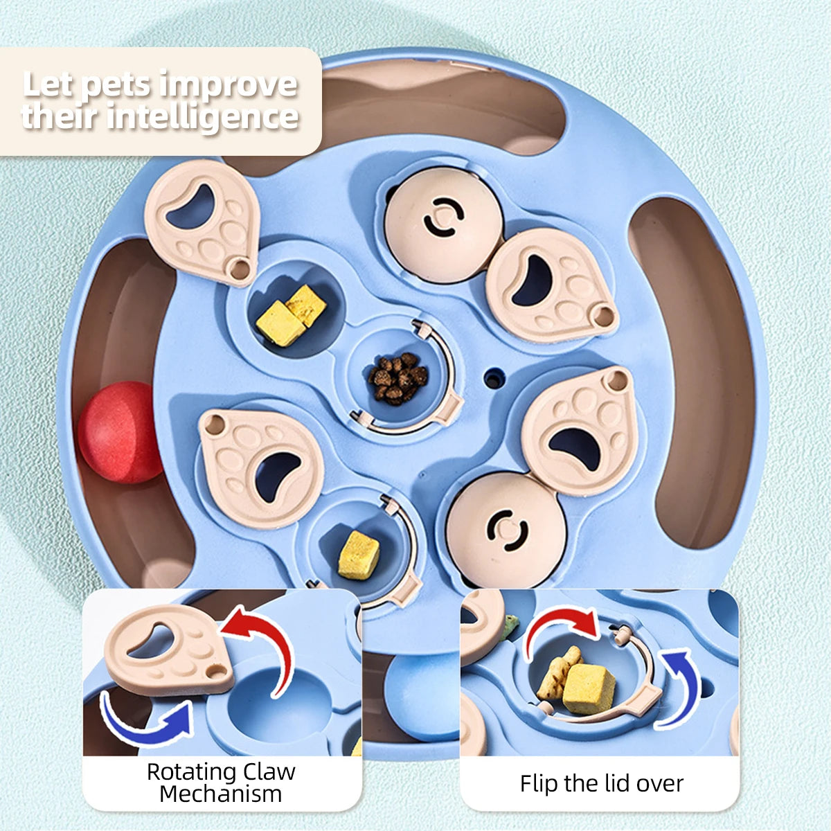 Interactive Cat Puzzle Toy Slow Feeder Treat Dispenser