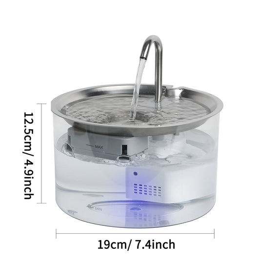 Rechargeable Ultra Quiet Pet Water Fountain With Filter System