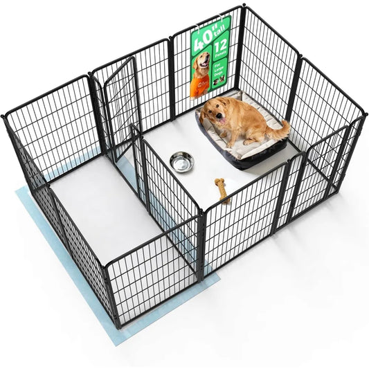 Homeplus Heavy Duty Indoor Dog Playpen With Connector Panels