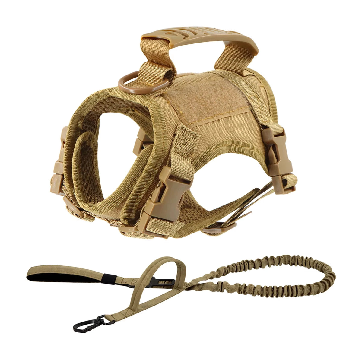 Adjustable Tactical Harness And Leash Set For Small Dogs