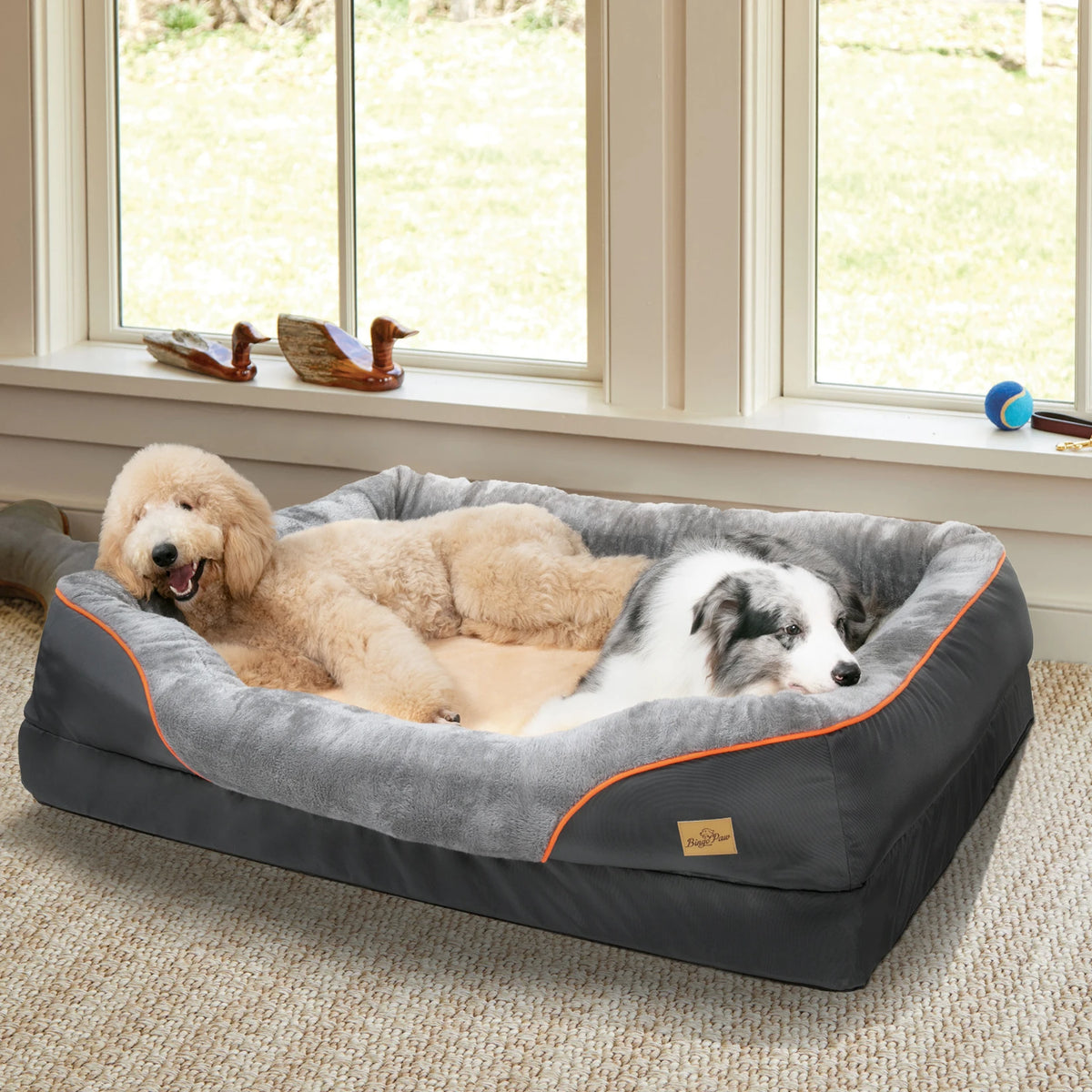 Bingopaw Waterproof Dog Bed With Removable Fleece Cover