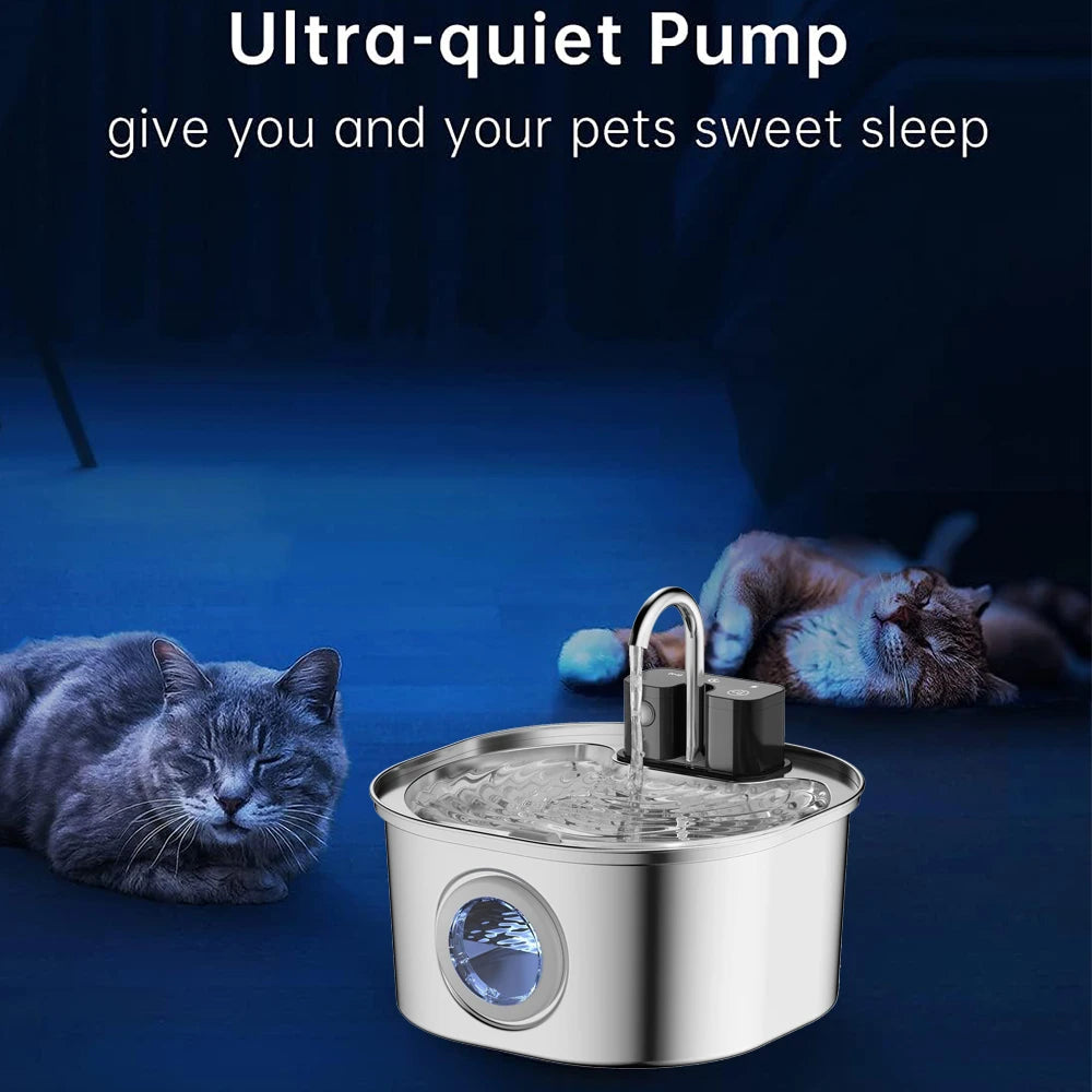 Automatic Wireless Charging Pet Water Fountain With Filter