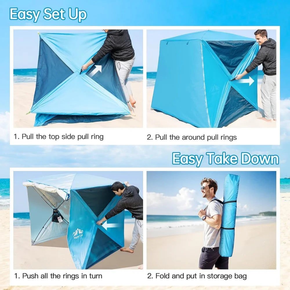 Night Cat Pop Up Beach Tent With Canopy And Footprint