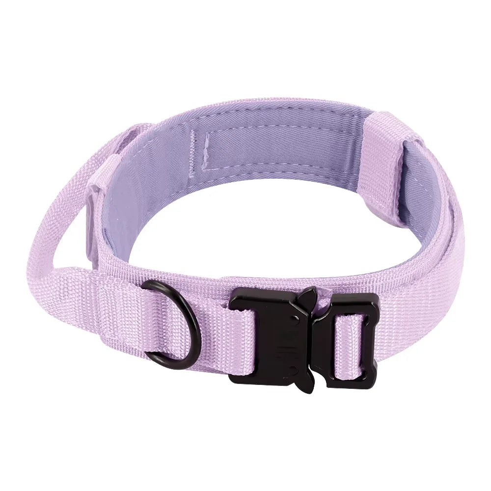 Tactical Nylon Dog Collar And Leash Set With Quick Release