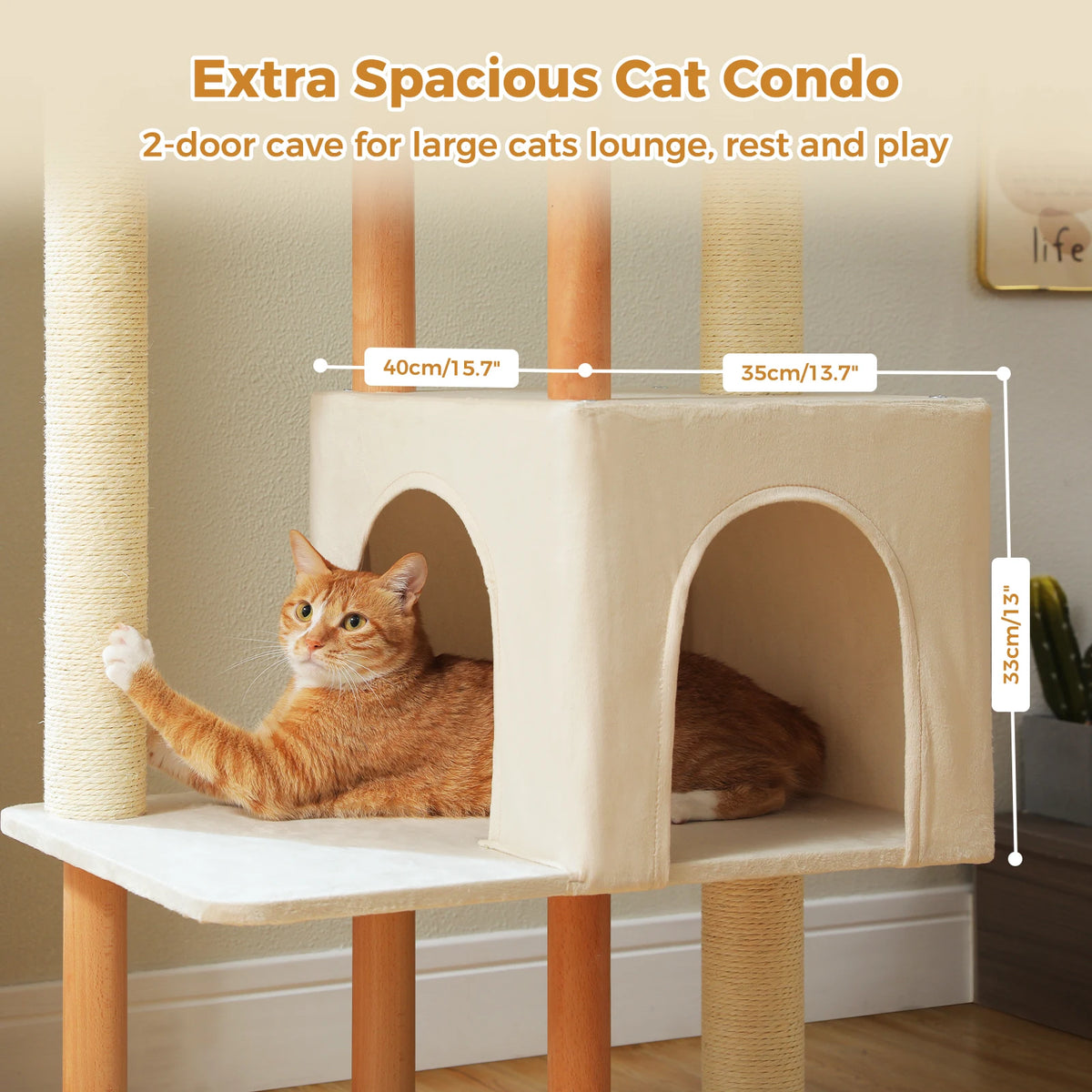 PAWZ Road Multi Tier Cat Tree With Sisal Scratching Posts