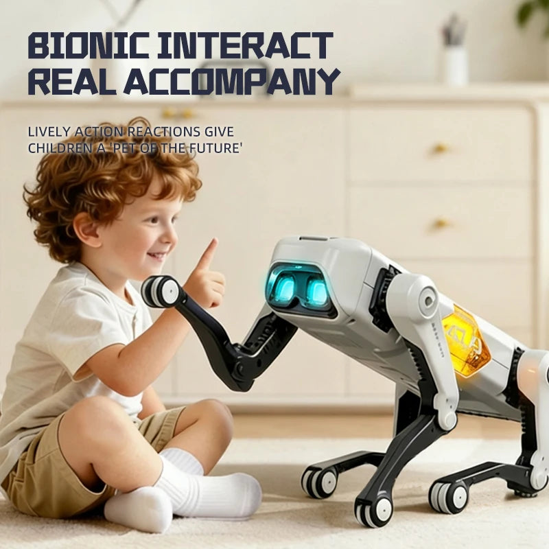 Electric RC Intelligent Robot Dog Multifunction RC Mechanical Dog Educational Toy Bionic Smart Robot Toy Gift