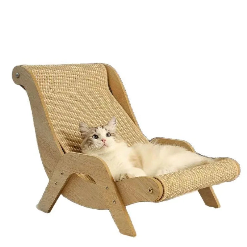 Sisal Cat Scratching Post Lounge Chair Natural Rope Pet Furniture