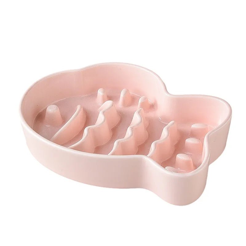 Ceramic Dog Slow Feeder Anti Choking Non Slip Pet Bowl