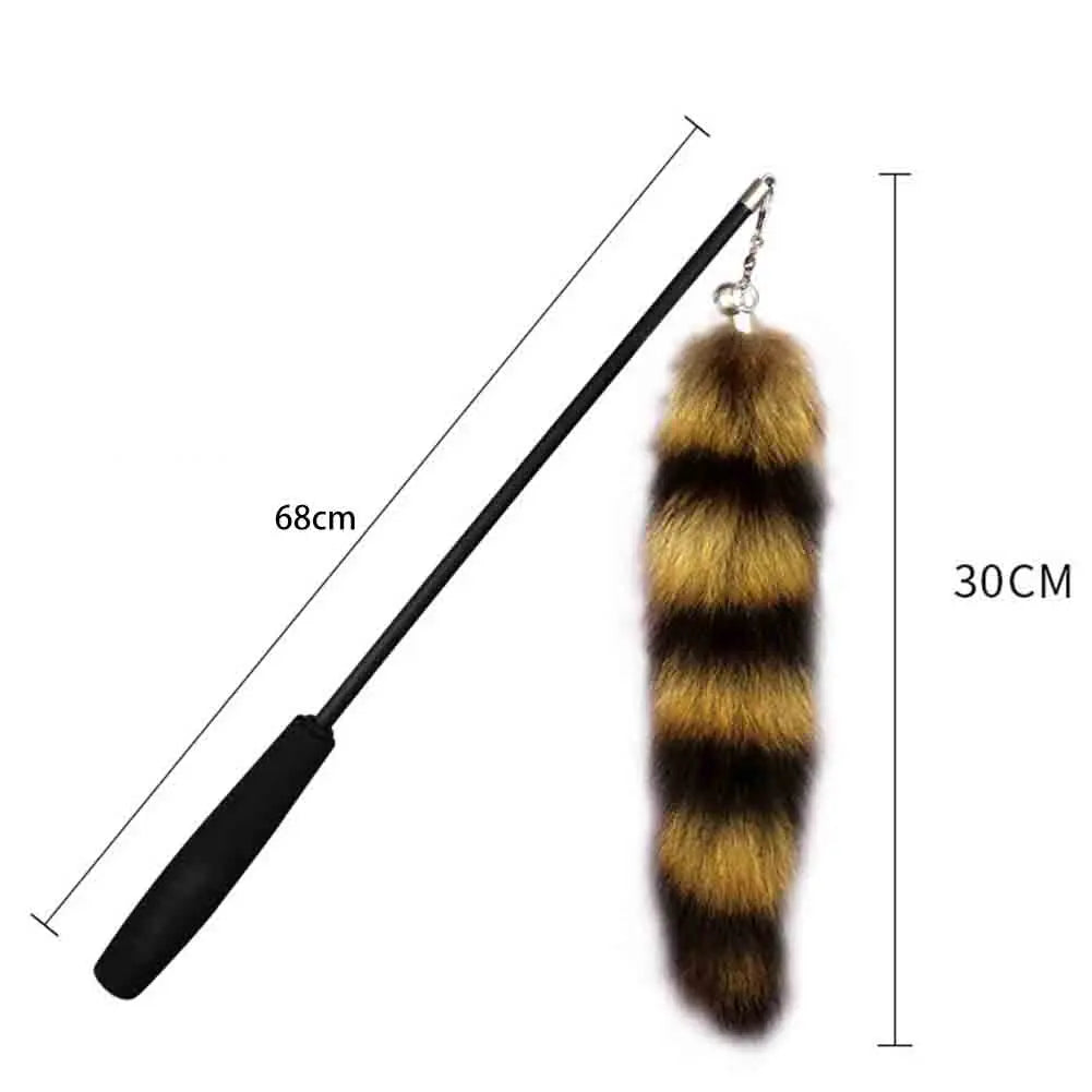 Cats Teasing Stick Telescopic Rod Interactive Pet Teaser Stick Soft Cat Toy Funny Long Hairy Pet Teasing Rod Pet Supplies
