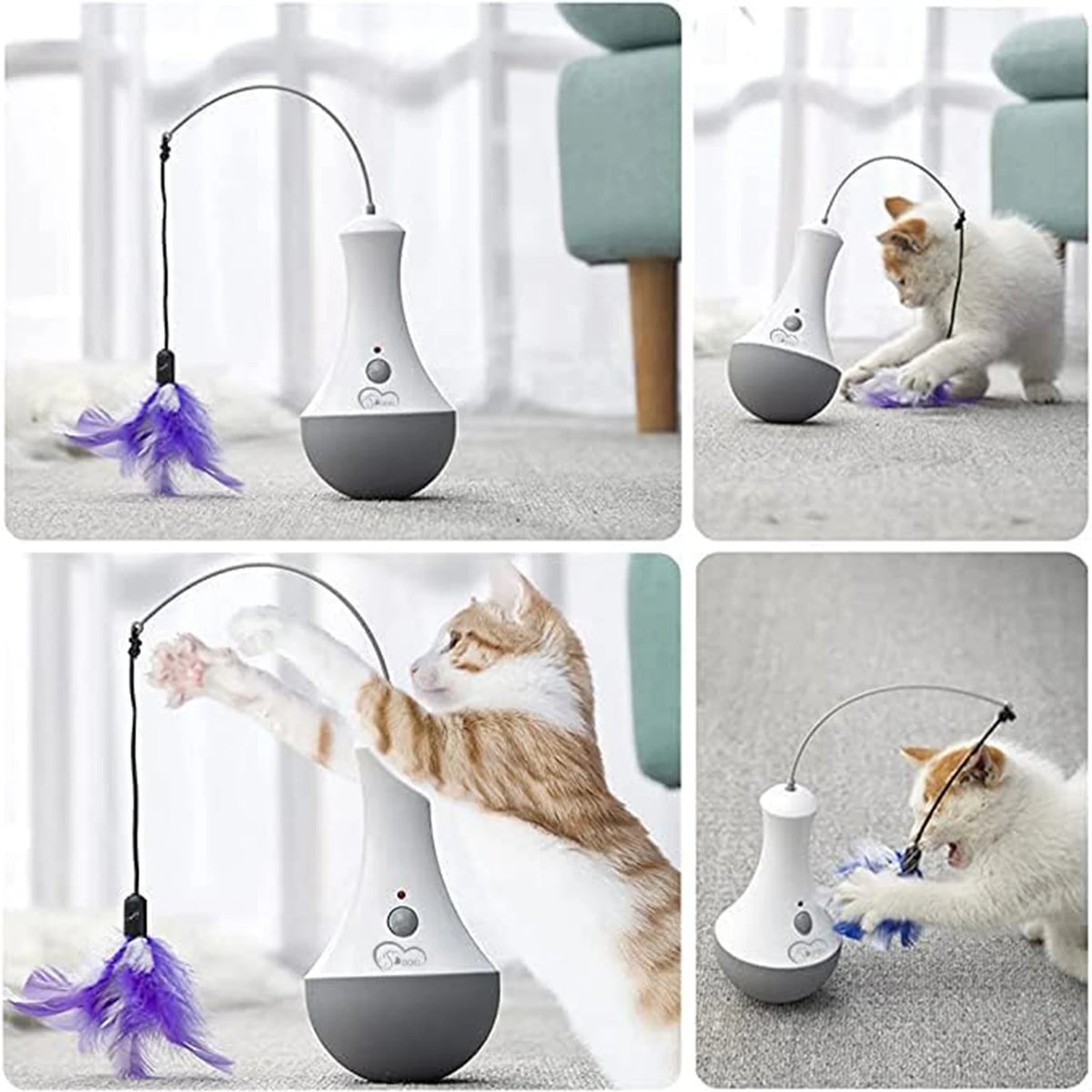 Doel Automatic Interactive Cat Feather Toy For indoor Play