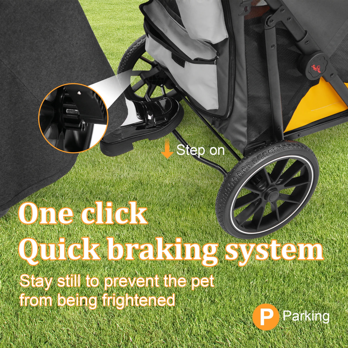 Portable Foldable Pet Stroller With Breathable Mesh And Wheels
