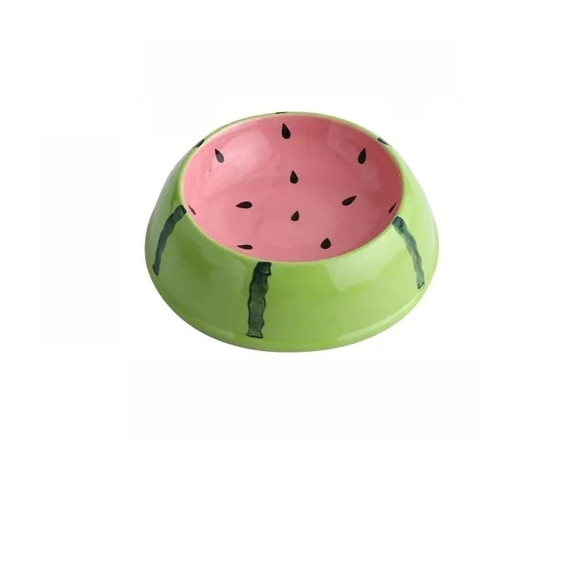 Fruit Shape Glass Slow Feeder Bowl for Cats and Dogs