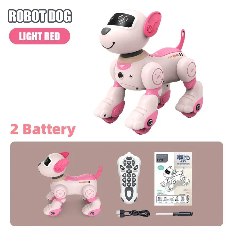 Remote Control Robot Dog Intelligent Voice Control Pet Puppy Smart Dogs Robot Touch Sensing Dance RC Dog Robotic Kids Toy Gifts
