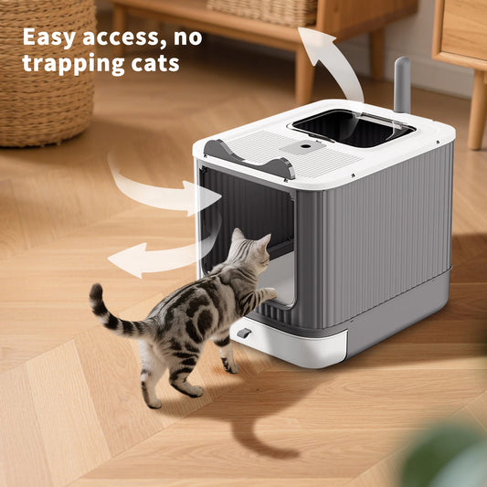 Enclosed for Cat Litter Box Furniture Extra for Large Covered Design With Odor Control, High Privacy & Easy Clean Modern Pet Toilet for Multiple for Cats for Large for Cat Litter Boxes