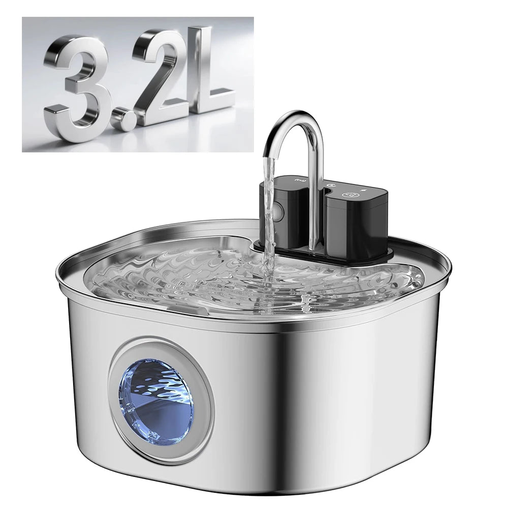 Automatic Wireless Charging Pet Water Fountain With Filter
