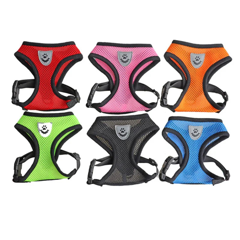 Reflective Adjustable Pet Harness With Leash For Dogs And Cats