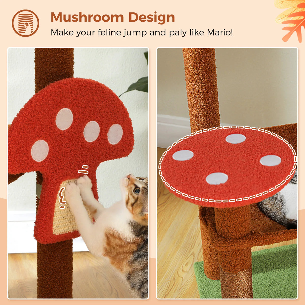 PAWZ Road Multi Tier Cat Tower With Scratching Posts Hammock