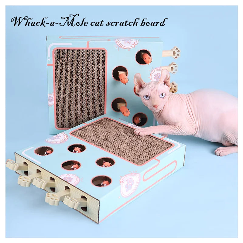 Interactive Cat Maze Toy Box With Scratcher Mouse Chase Game