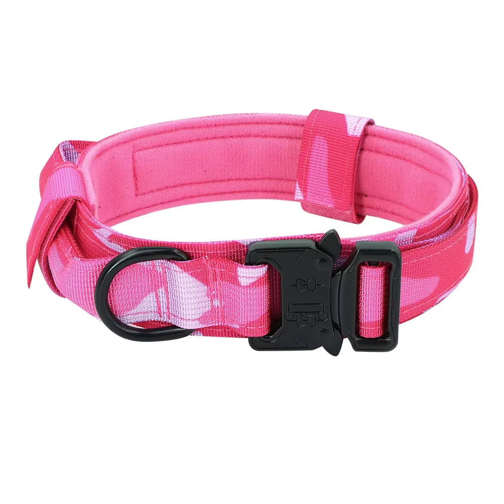 Tactical Nylon Dog Collar And Leash Set With Quick Release