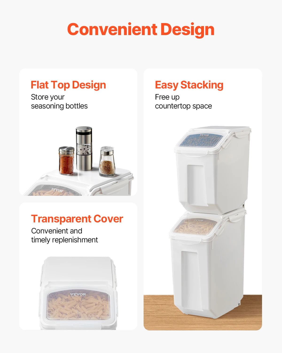 Large Capacity Rice And Dog Food Storage Container Set
