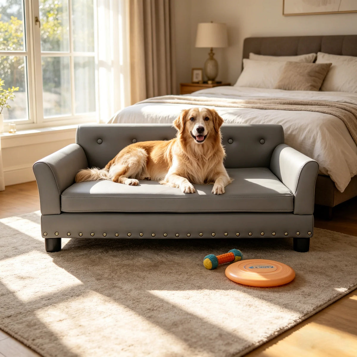 BINGOPAW Elevated Dog Sofa With Removable Cushion Bed