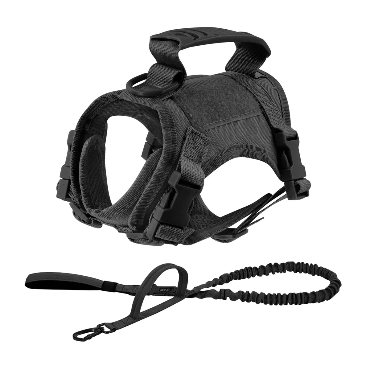 Adjustable Tactical Harness And Leash Set For Small Dogs