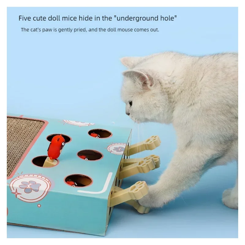 Interactive Cat Maze Toy Box With Scratcher Mouse Chase Game