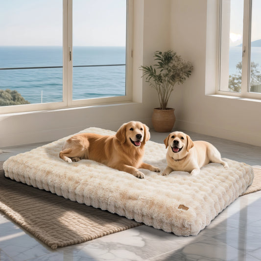 Bingopaw Plush Calming Dog And Cat Bed With Foam Base