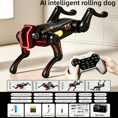 2026 New AI Bionic RC Robot Dog Voice Touch Control Programmable Stunt Dancing STEM Educational Toy For Boys Girls