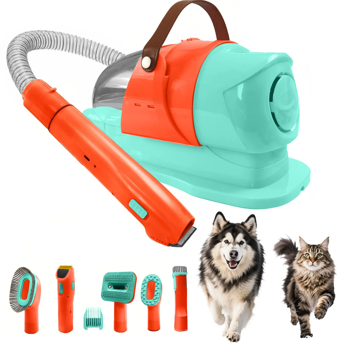 Pet Grooming Vacuum Kit With Powerful Suction Clipper