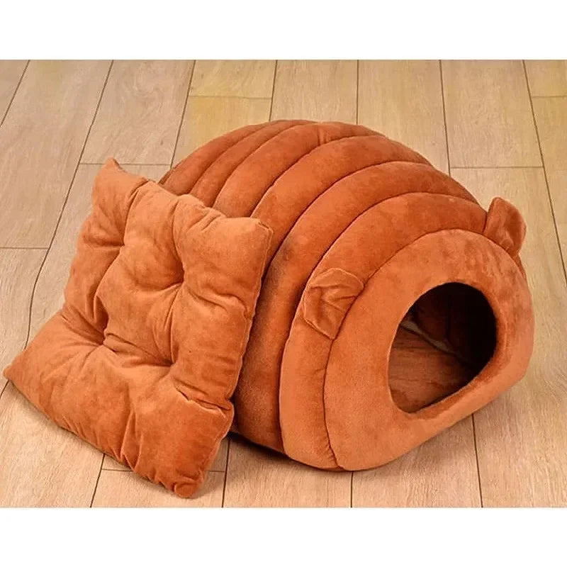 Winter Warm Fully Enclosed Cotton Cat Kennel Sleeping Bed