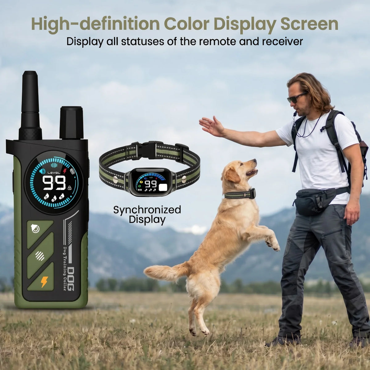 PaiPaitek Automatic Anti Bark Dog Training Collar Waterproof Shock Collar