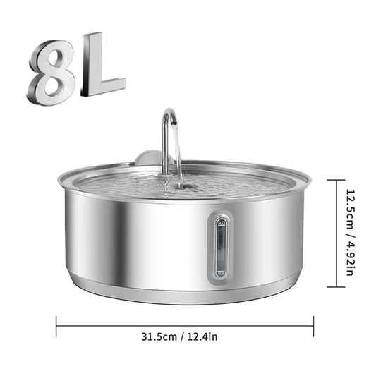 Stainless Steel Automatic Pet Water Fountain With Filter For Cats