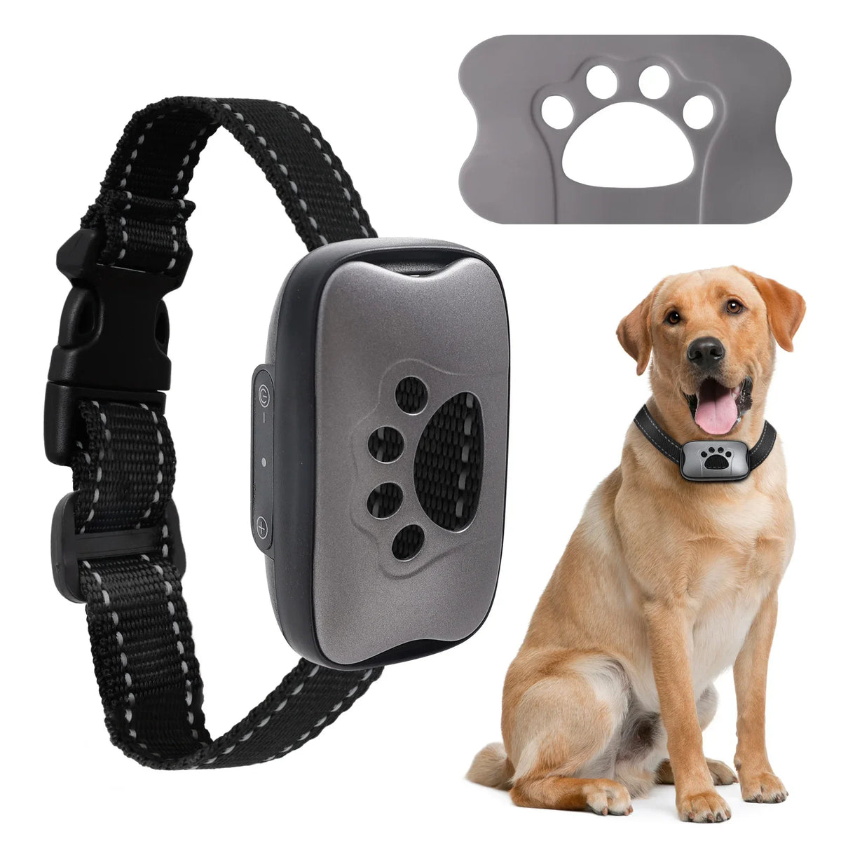 Rechargeable Ultrasonic Dog Anti Bark Training Collar With Vibration
