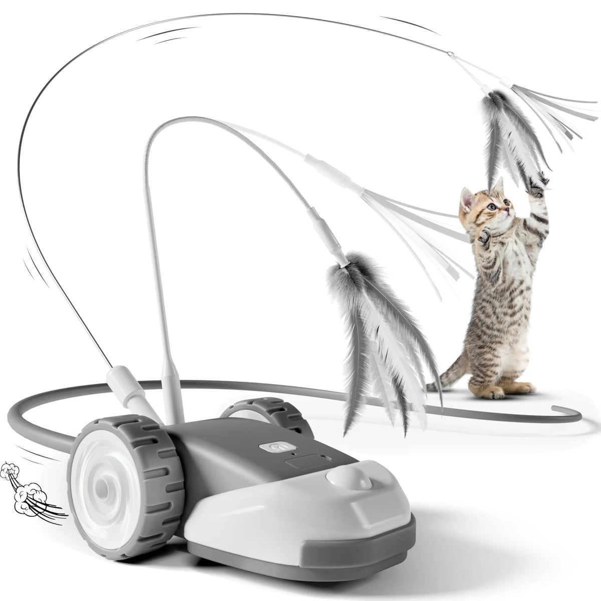 Automatic Moving Touch Wake Up Cat Toy With Interactive Modes