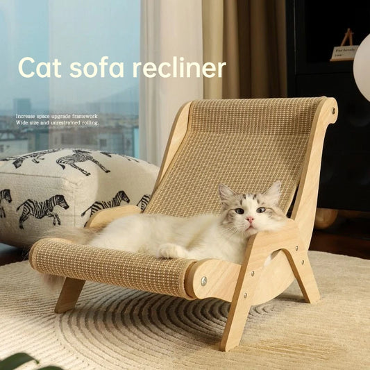 Sisal Cat Scratching Post Lounge Chair Natural Rope Pet Furniture