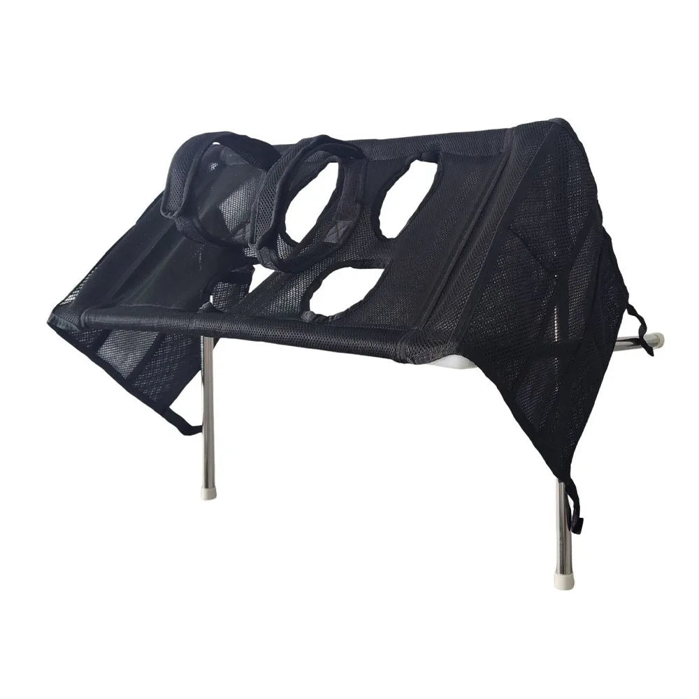 Folding Pet Grooming Hammock Anti-Scratch Quick Drying Pet Washing Station Sturdy with Support Frame Dog Grooming Table Pet Care