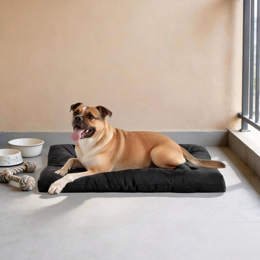 Indestructible Chew Proof Dog Bed And Waterproof Kennel Crate Pad