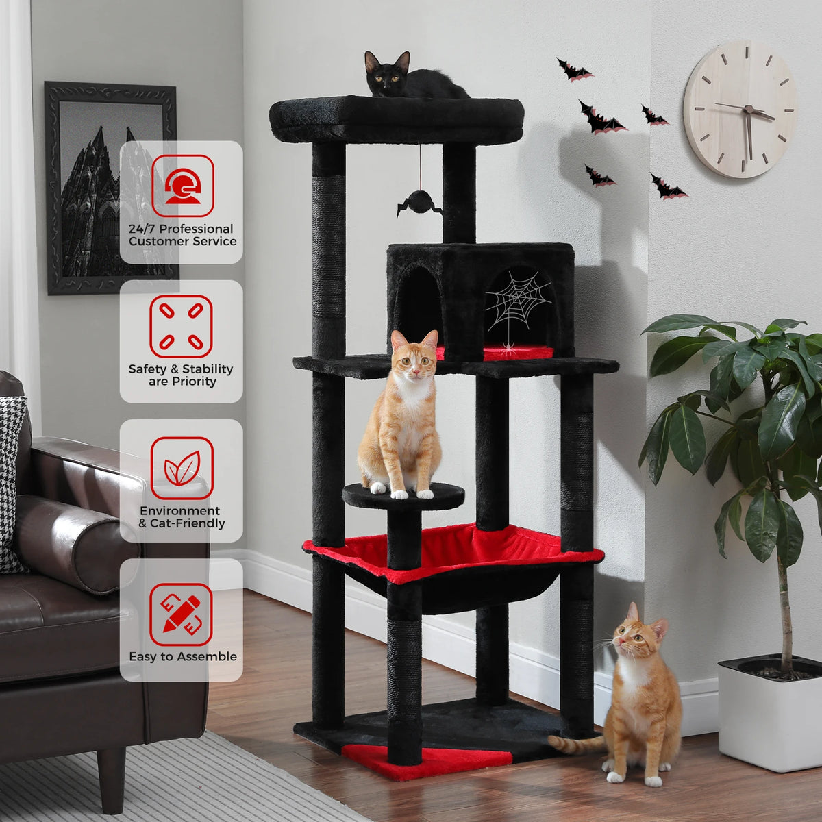 PAWZ Road Gothic Cat Tower With Hammock And Scratching Post