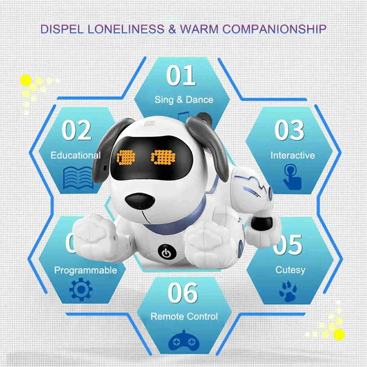 Infrared Remote Control Intelligent Robot Dog Dynamic Music Dance
