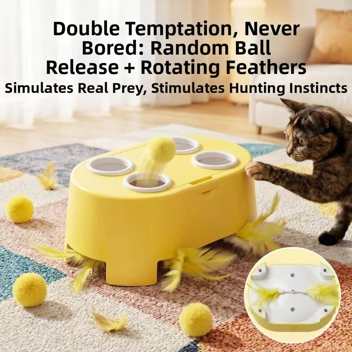 Interactive Cheese House Cat Toy With Scratch And Bite Resistance