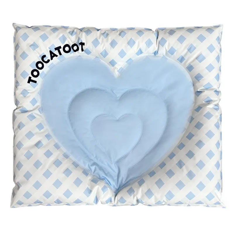 Summer Cooling Pet Bed Mat Breathable Ice Silk Cat Dog Sleeping Cushion Non-slip Pet Cooling Pad for Indoor Floor Pet Sleeping