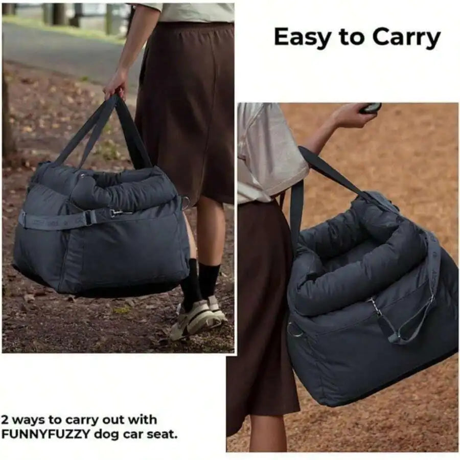 Detachable Pet Car Seat Cover With Portable Travel Dog Bed