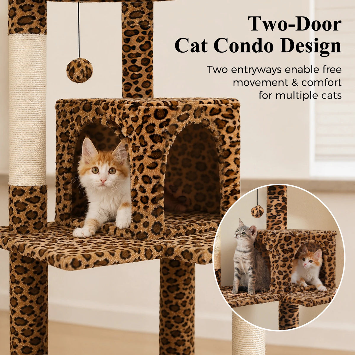 PAWZ Road Multi Tier Cat Tower With Sisal Scratching Posts