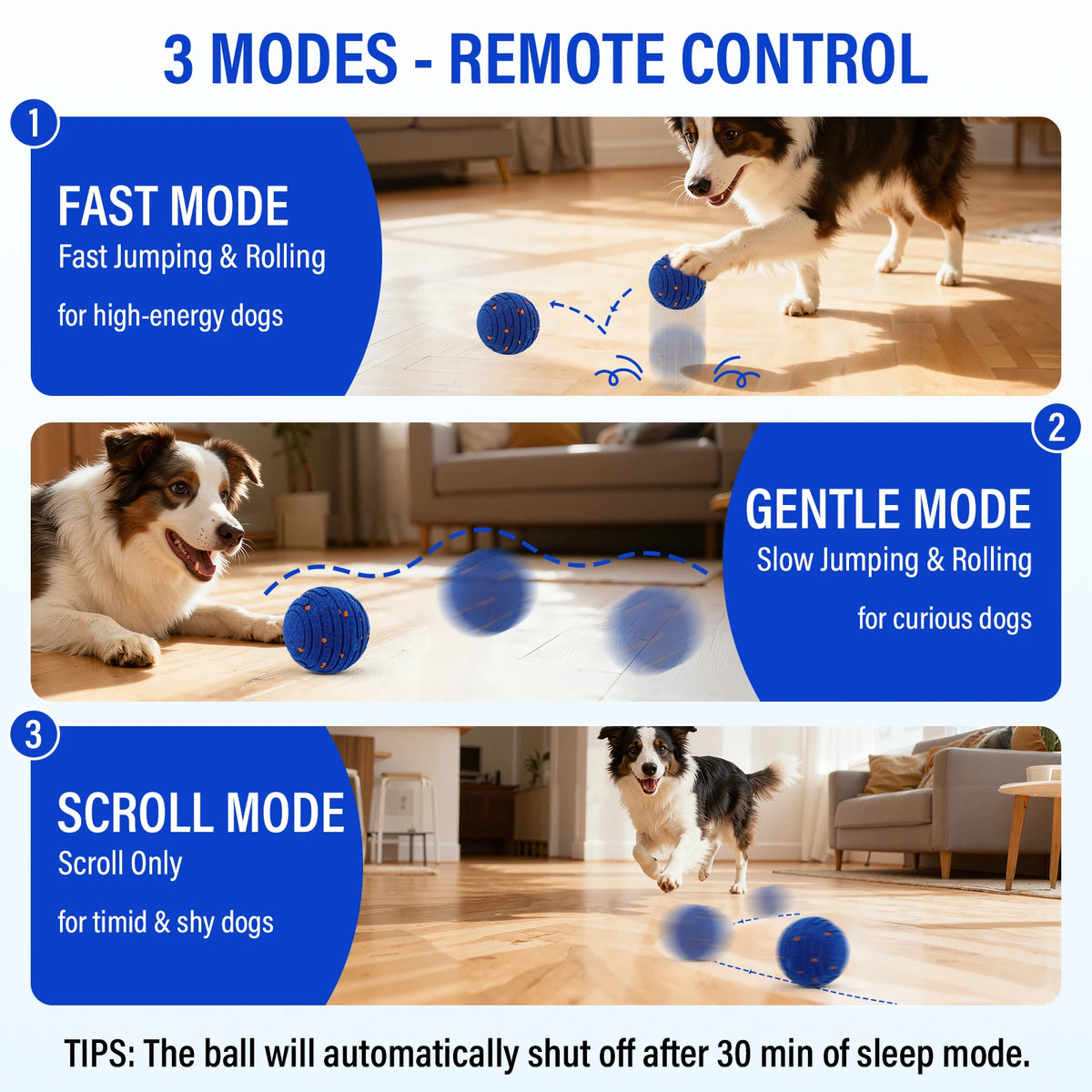 Smart Interactive Dog Toy Indestructible Rechargeable ETPU Automatic Ball