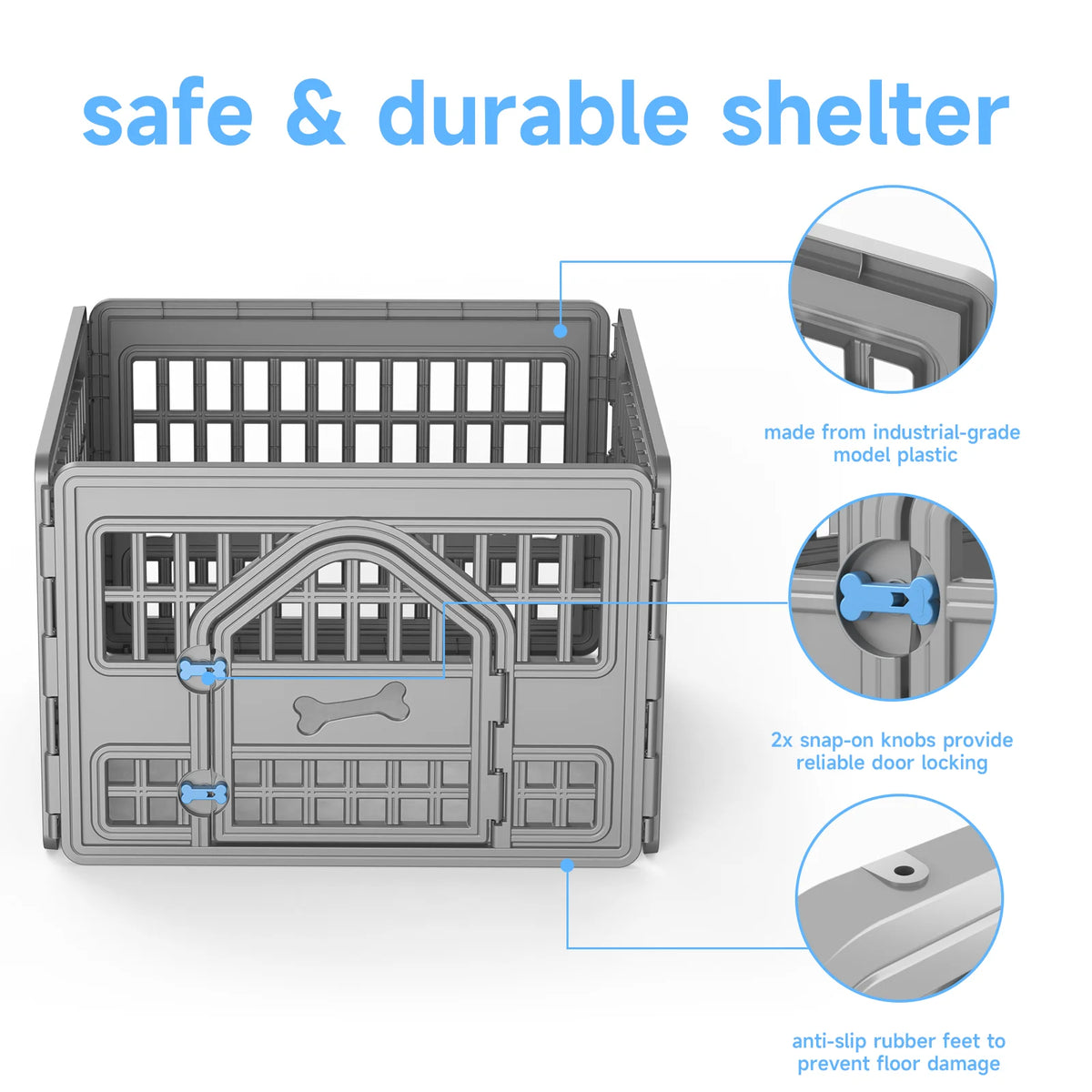 Foldable Plastic Pet Playpen Four Panel Dog Exercise Fence