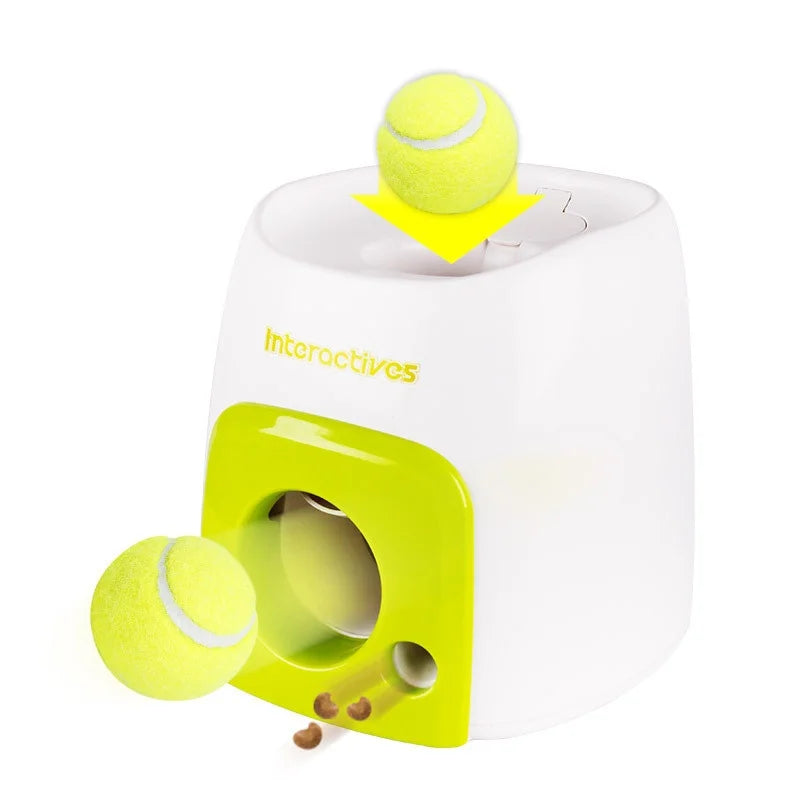 Interactive Smart Automatic Dog Ball Launcher With Food Reward