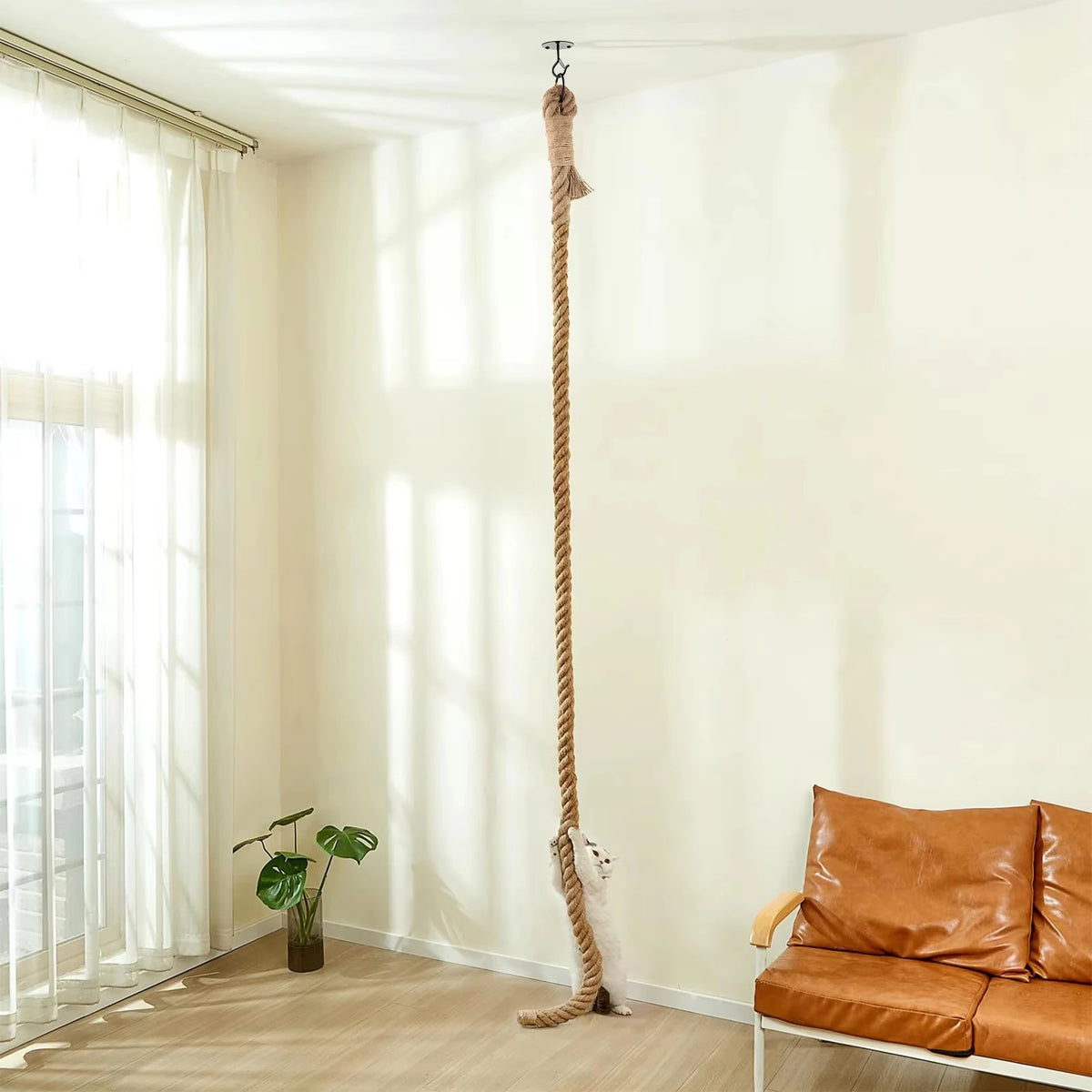 CWV Sisal Climbing Rope Cat Scratching Post Interactive Toy