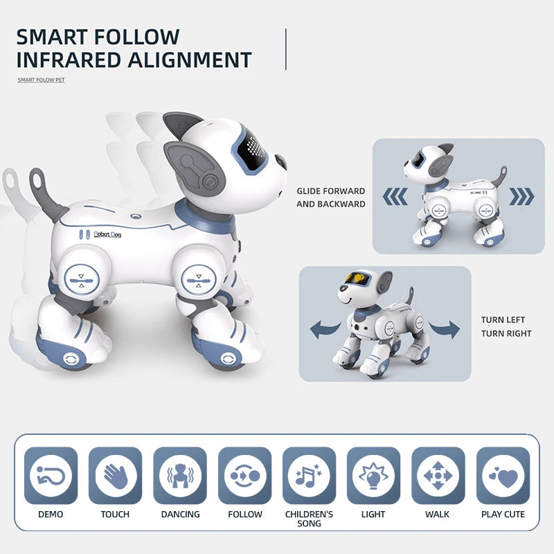 Robot Dog Stunt Walking Dancing Electric Pet Dog Remote Control Magic Pet Dog Toy Intelligent Touch Remote Control Children Toys