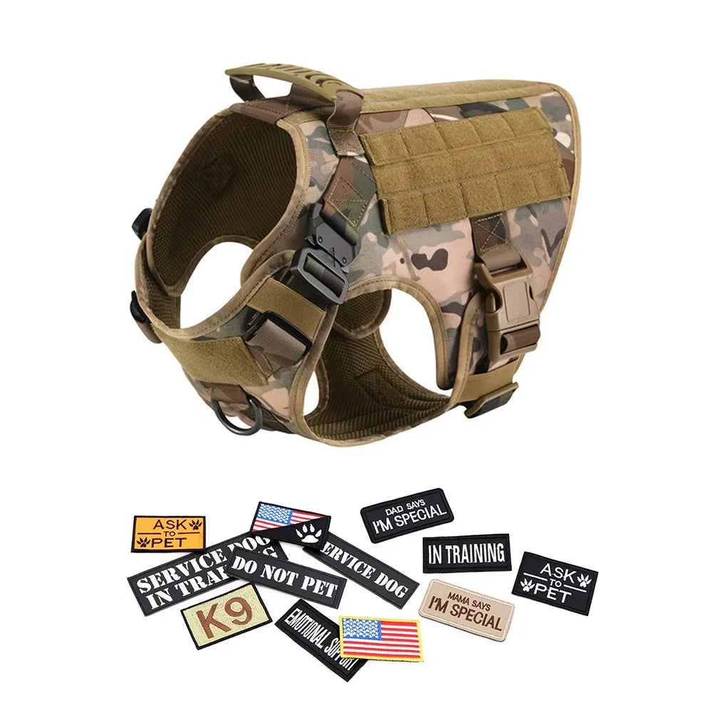 Petavel Tactical Dog Harness Vest With Secure Buckle For Training